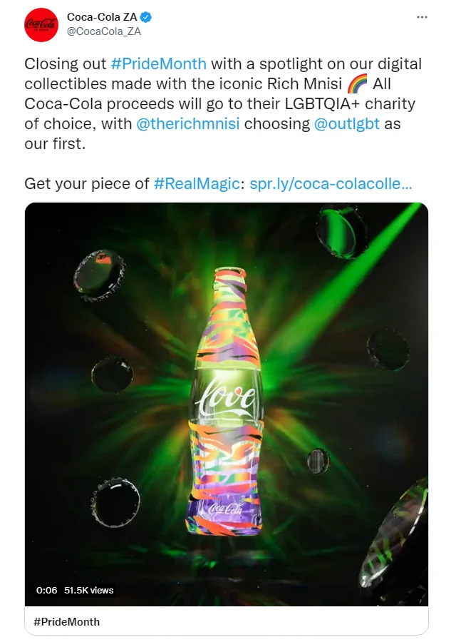 Coca-Cola phát hành bộ sưu tập NFT Coca-Cola Pride Collection