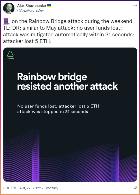 Tấn công Rainbow Bridge, hacker bị thiệt hại 8.000 USD