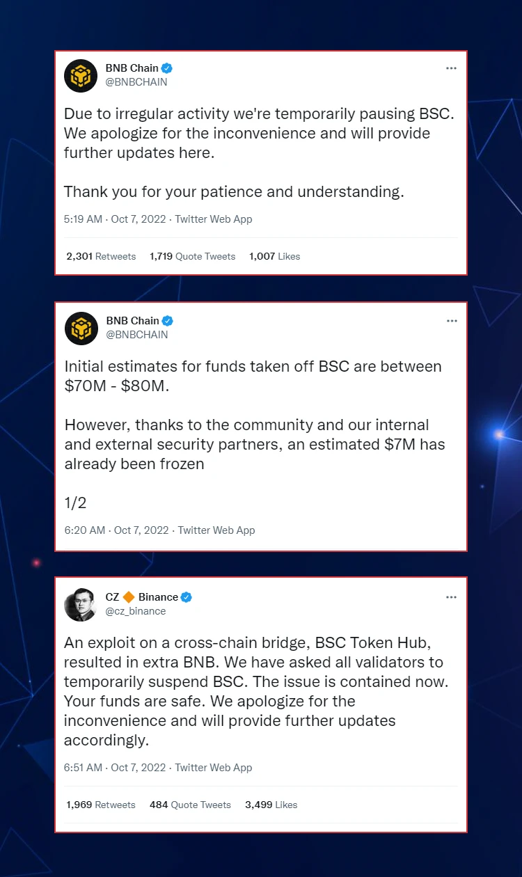 Cầu nối BSC Token Hub trên BNB Chain bị tấn công
