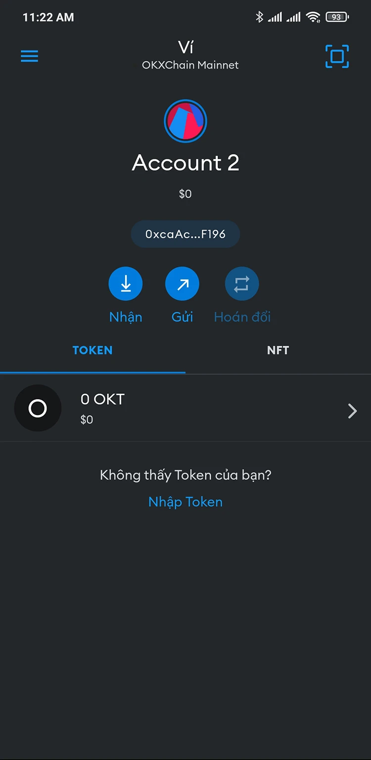 Thêm OKX Chain (OKT) vào Ví MetaMask trên điện thoại